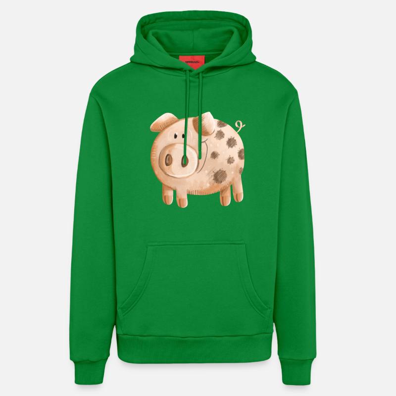 Petit cochon rose - cochon - porcelet - Sweat à capuche bio décontracté fabriqué en UE - City Green