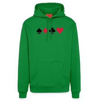 Poker Suit - Organic Relaxed Hoodie Made in EU - City Green - Front