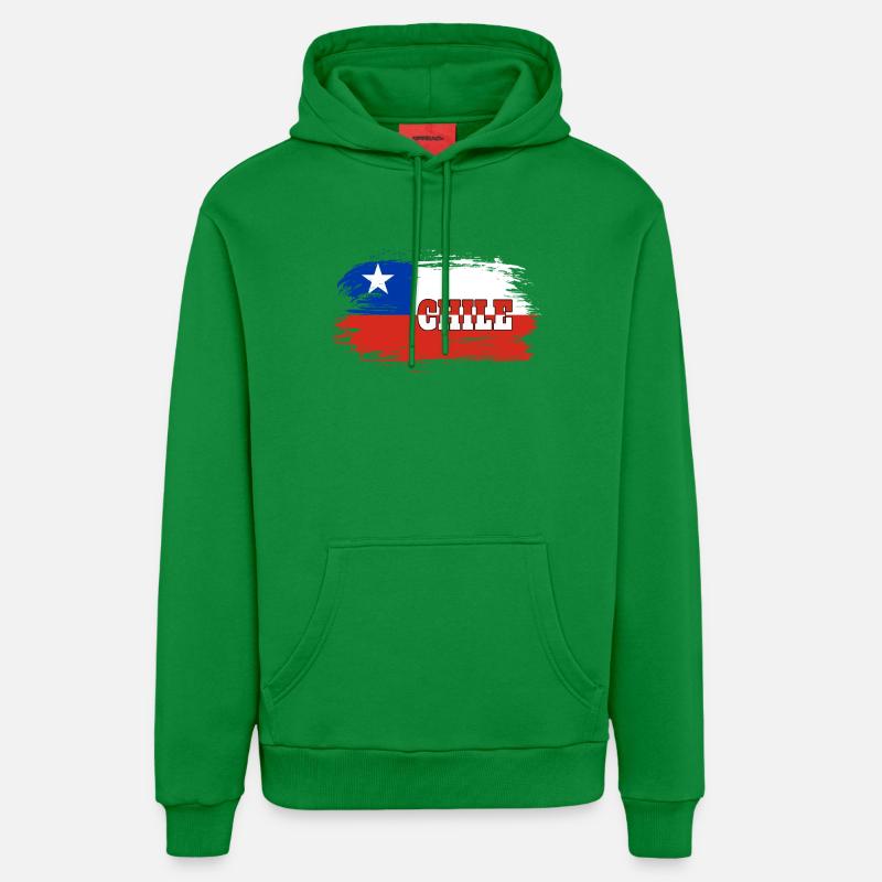 Drapeau chili / Cadeau drapeau national - Sweat à capuche bio décontracté fabriqué en UE - City Green