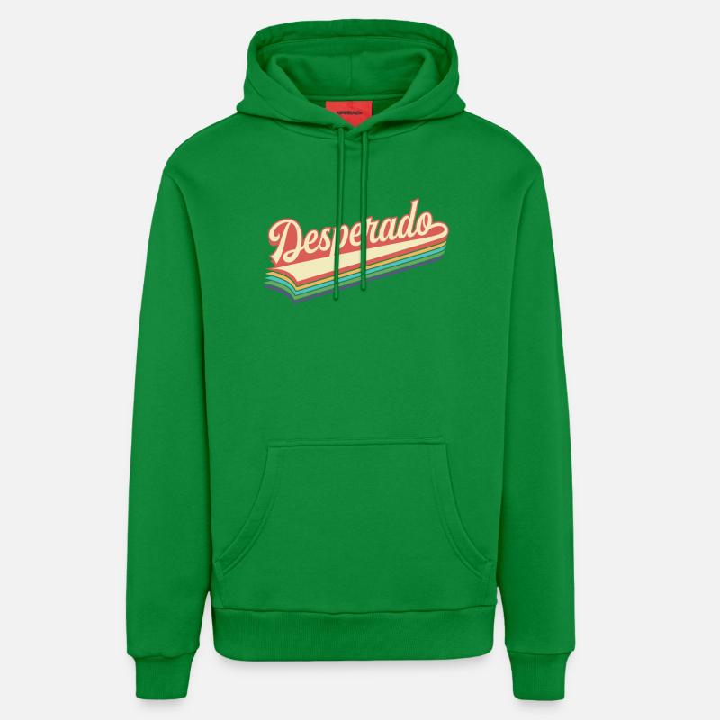 Texte rétro de Desperado - Sweat à capuche bio décontracté fabriqué en UE - City Green