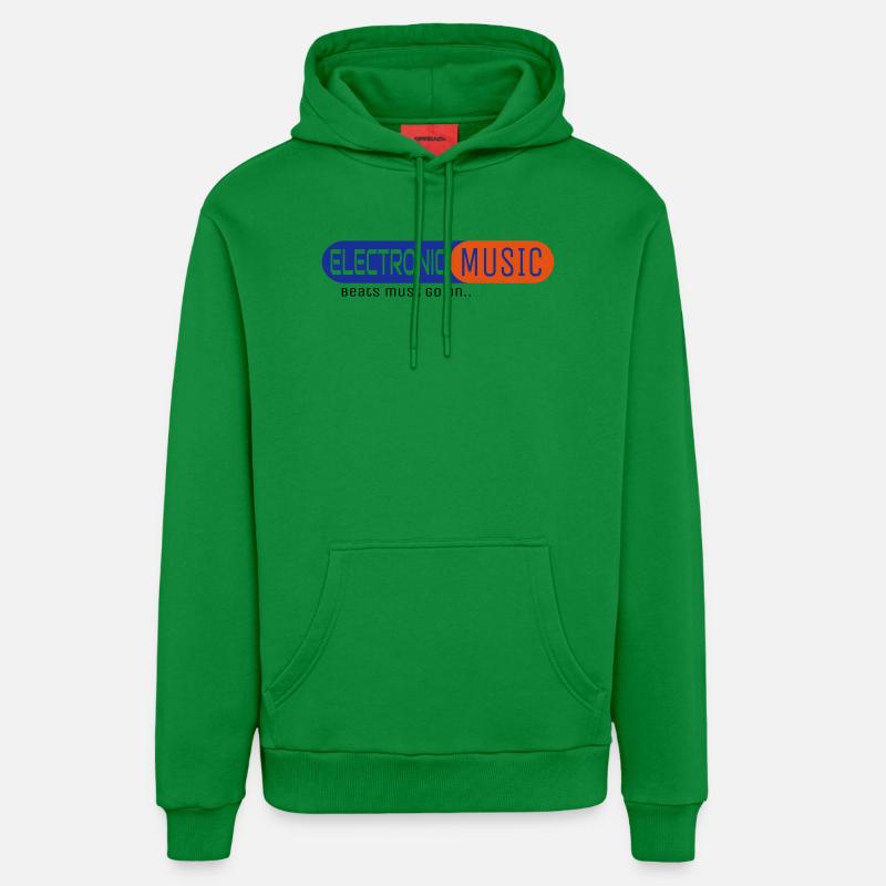 Electronic Music - Sweat à capuche bio décontracté fabriqué en UE - City Green