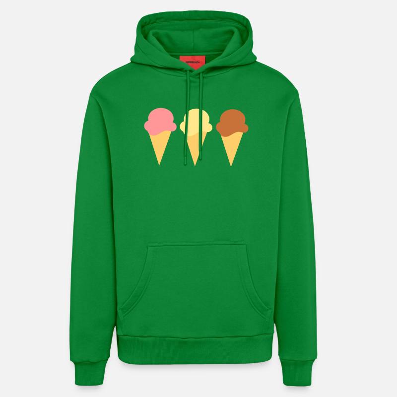 Eis Eiscreme Erdbeereis Vanilleeis Schokoeis - Organic Relaxed Hoodie Made in EU - City Green