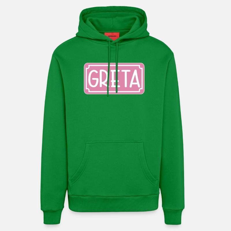 NOM GIFT GIRL GRETA SHIELD - Sweat à capuche bio décontracté fabriqué en UE - City Green