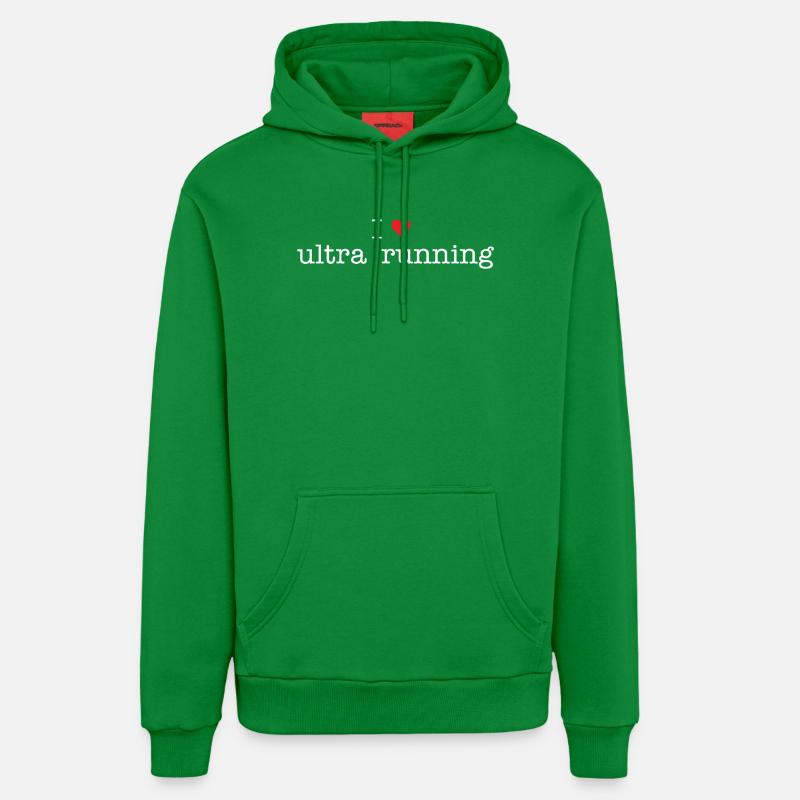 J’adore Ultra Running - Sweat à capuche bio décontracté fabriqué en UE - City Green