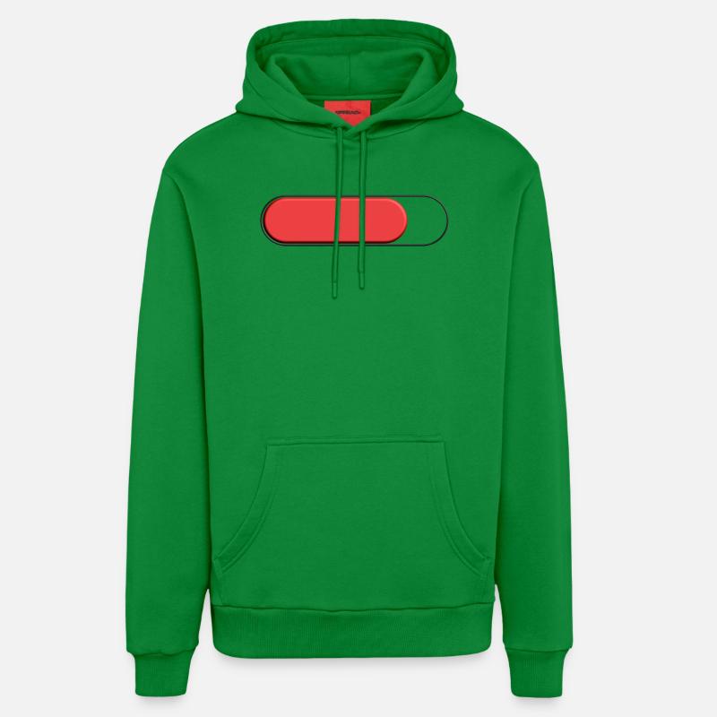 Small red gauge (loading) - Organic Relaxed Hoodie Made in EU - City Green