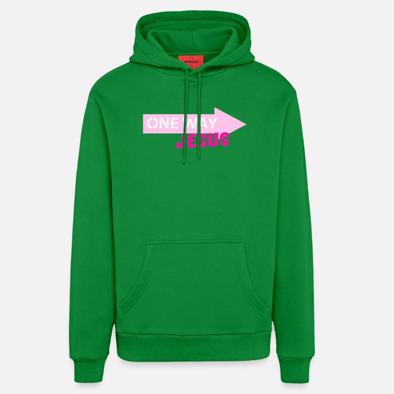 Flèche de Jésus à sens unique - Sweat à capuche bio décontracté fabriqué en UE - City Green