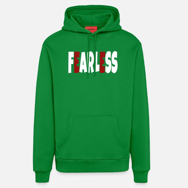 Furchtlos - einfacher Text - Organic Relaxed Hoodie Made in EU - City Green