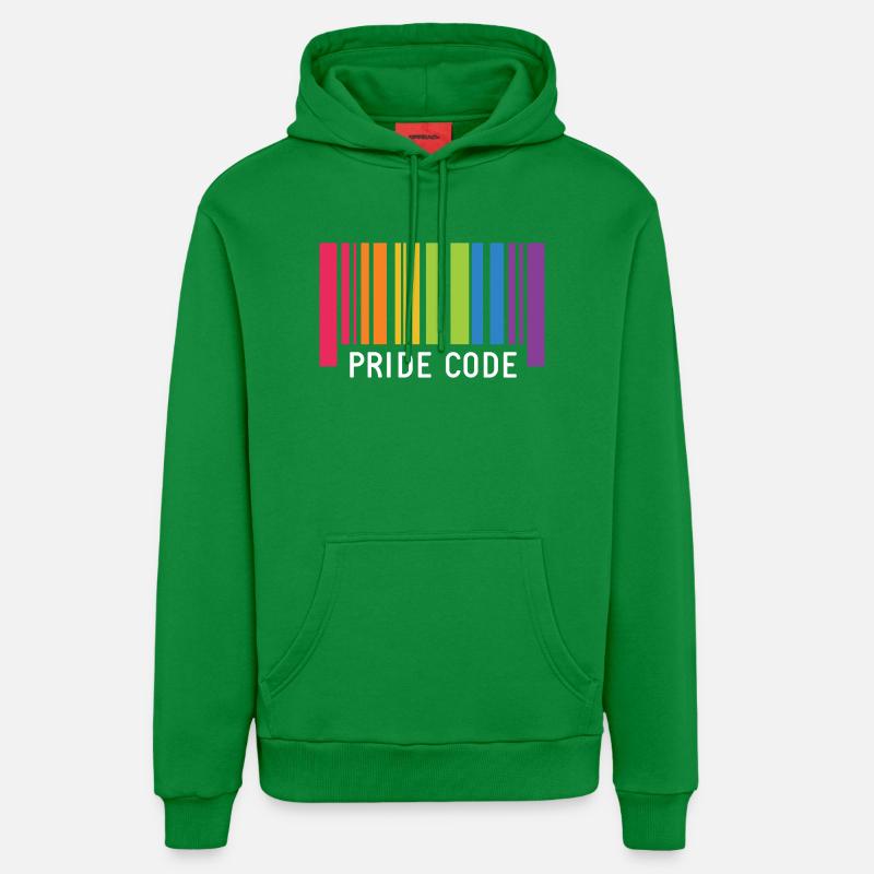 LGBT Pride Monat - Pride Code - Organic Relaxed Hoodie Made in EU - City Green