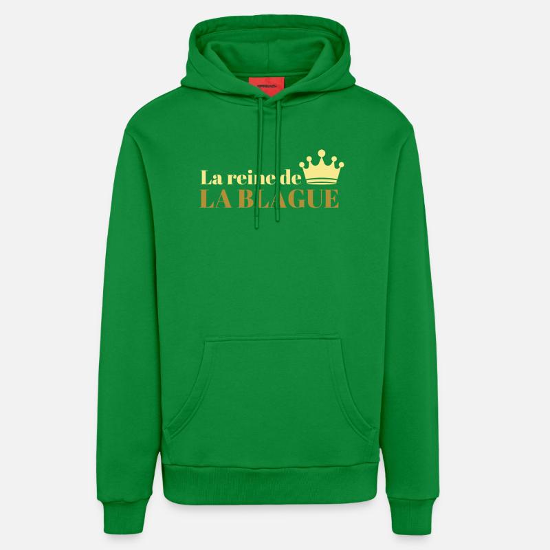 la reine de la blague - Sweat à capuche bio décontracté fabriqué en UE - City Green