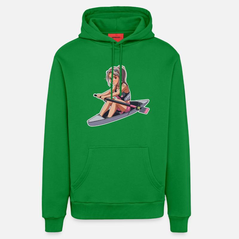 Rameur Fille Graphique - Sweat à capuche bio décontracté fabriqué en UE - City Green