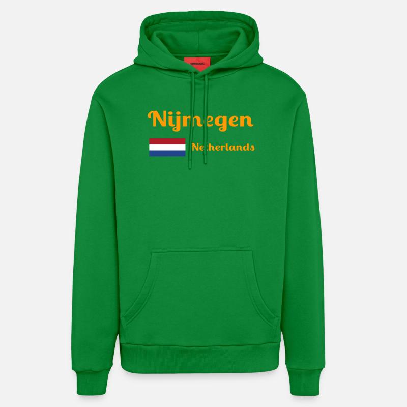 Nimègue Pays-Bas - Imprimés élégants - Sweat à capuche bio décontracté fabriqué en UE - City Green
