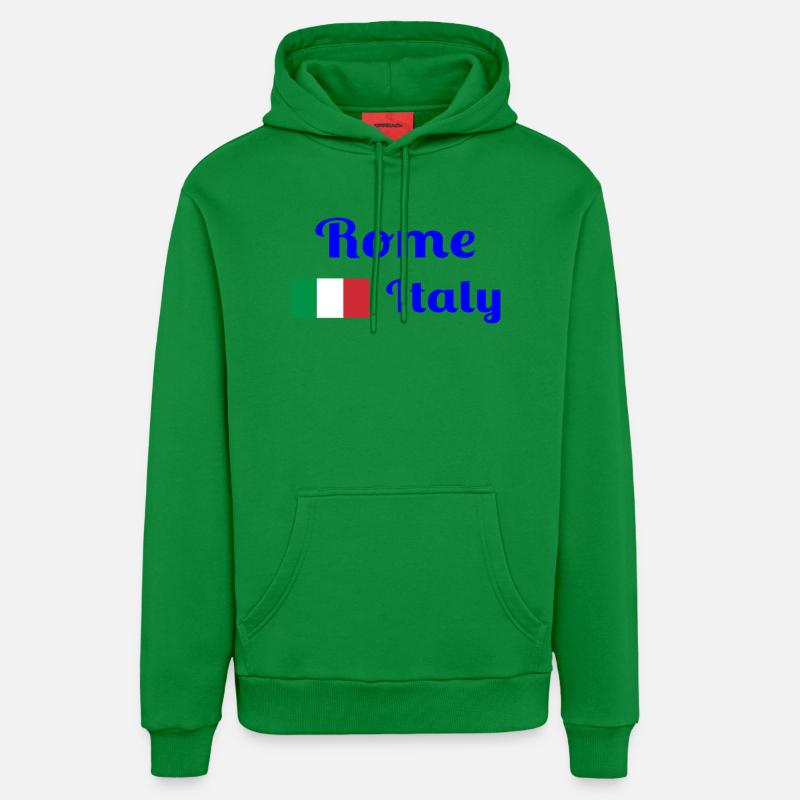 Rome, Italie - Imprimés élégants - Sweat à capuche bio décontracté fabriqué en UE - City Green