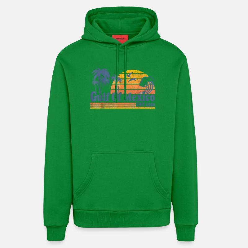Golfe du Mexique - Sweat à capuche bio décontracté fabriqué en UE - City Green
