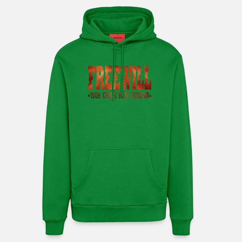 FreeWill - Organic Relaxed Hoodie Made in EU - City Green