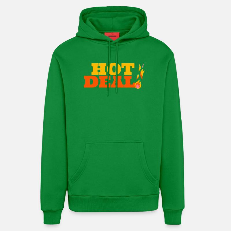 Vibrant Dragon de Feu Art Tribal - Sweat à capuche bio décontracté fabriqué en UE - City Green