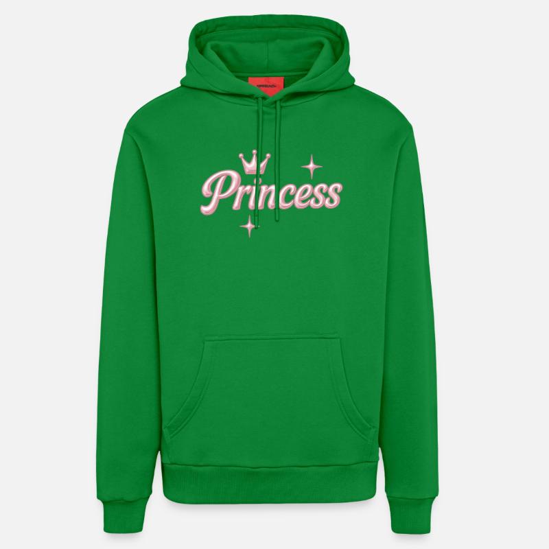Prinzessin / Princesse / Chrome Y2K Design - Sweat à capuche bio décontracté fabriqué en UE - City Green