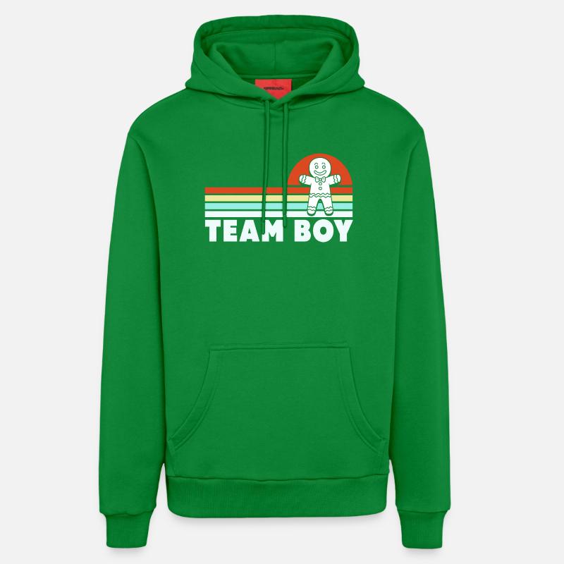 Équipe Garçon Noël - Sweat à capuche bio décontracté fabriqué en UE - City Green