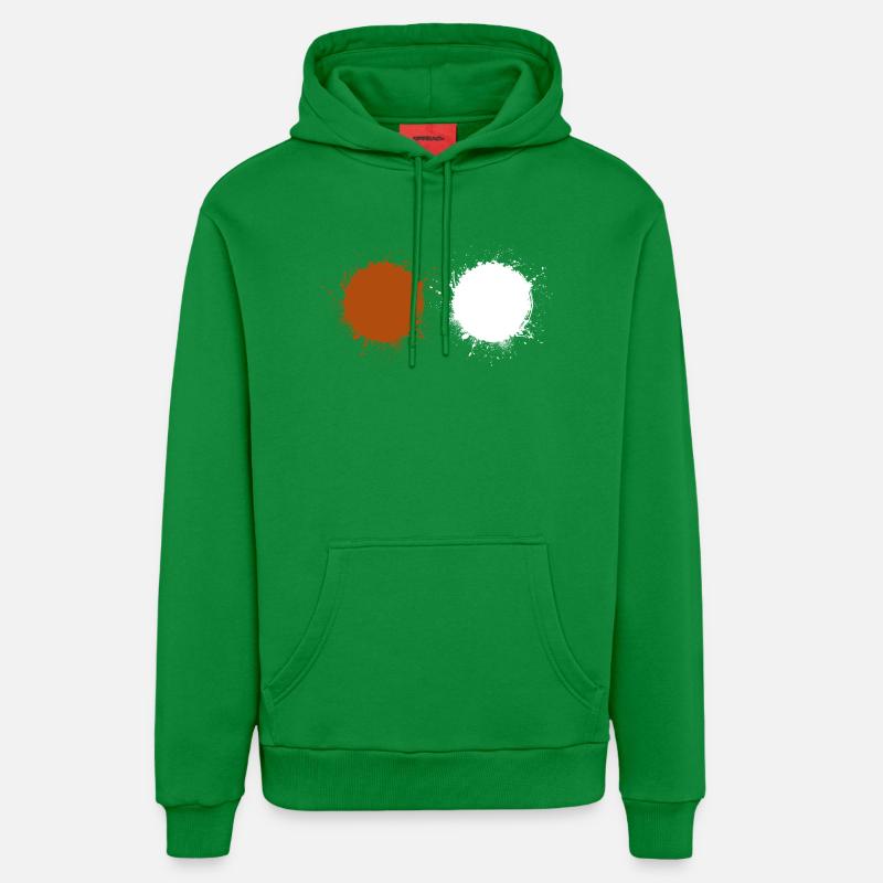 Marron Blanc - Sweat à capuche bio décontracté fabriqué en UE - City Green