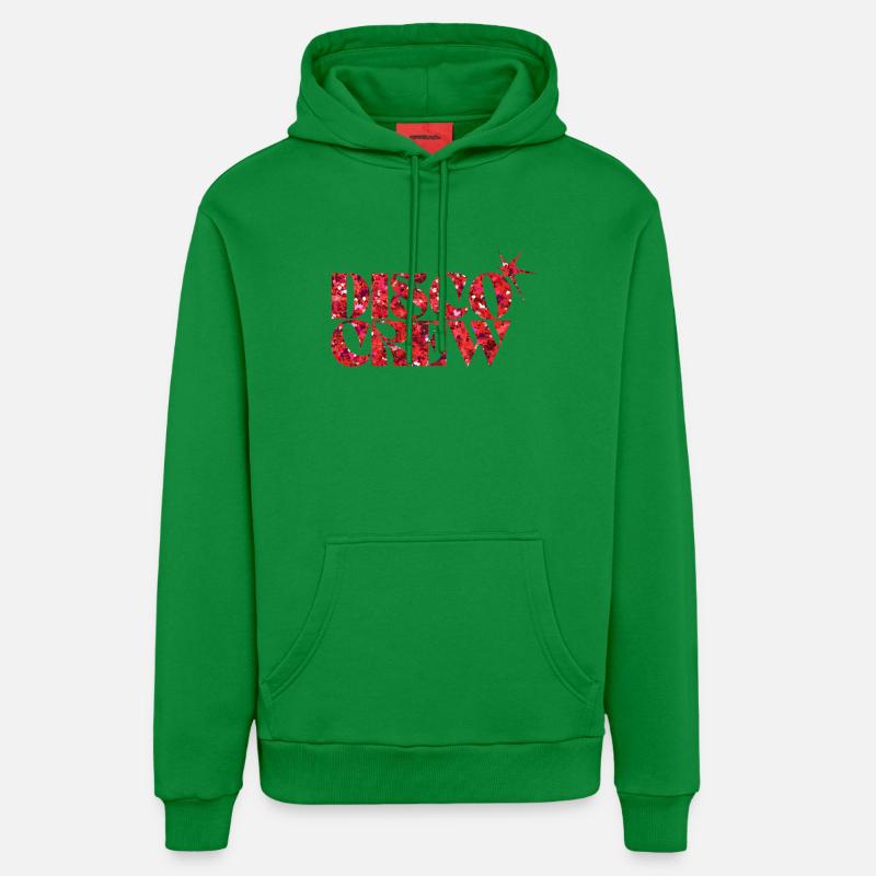 Disco Crew Red Neon Splash - Sweat à capuche bio décontracté fabriqué en UE - City Green