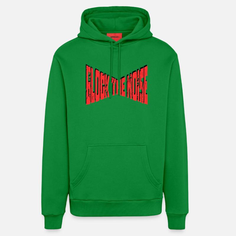 Block The Noise - Statement - Organic Relaxed Hoodie Made in EU - City Green
