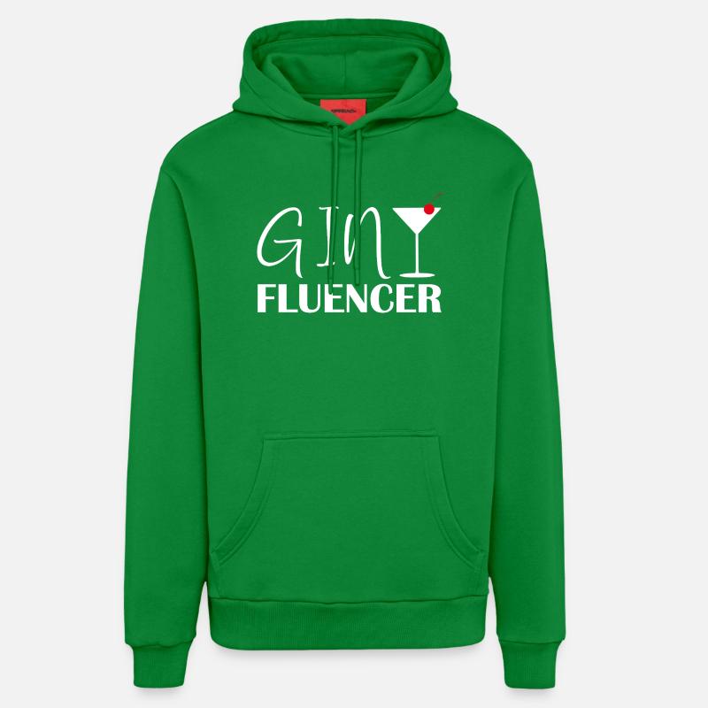 Ginfluencer Gin Statement Gin Trinker Spruch - Organic Relaxed Hoodie Made in EU - City Green