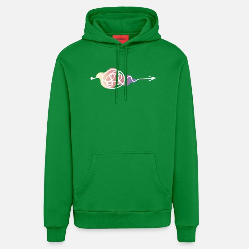 Lignes pastel Flèche Design - Sweat à capuche bio décontracté fabriqué en UE - City Green