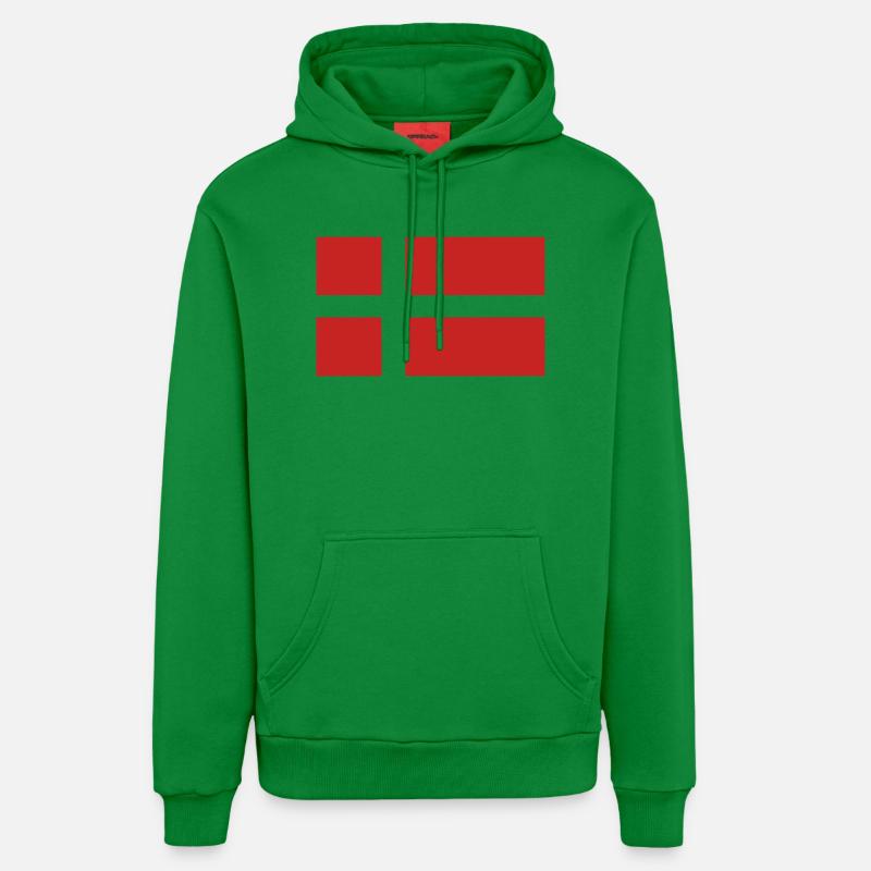 Drapeau du Danemark - Sweat à capuche bio décontracté fabriqué en UE - City Green