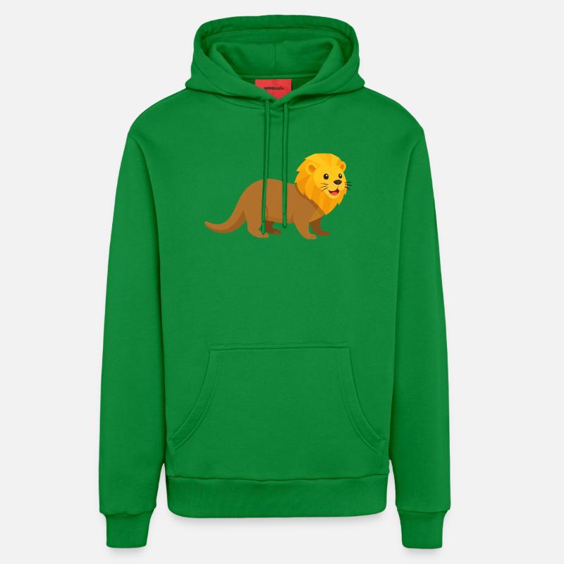 Le lion loutre tout mignon - Sweat à capuche bio décontracté fabriqué en UE - City Green