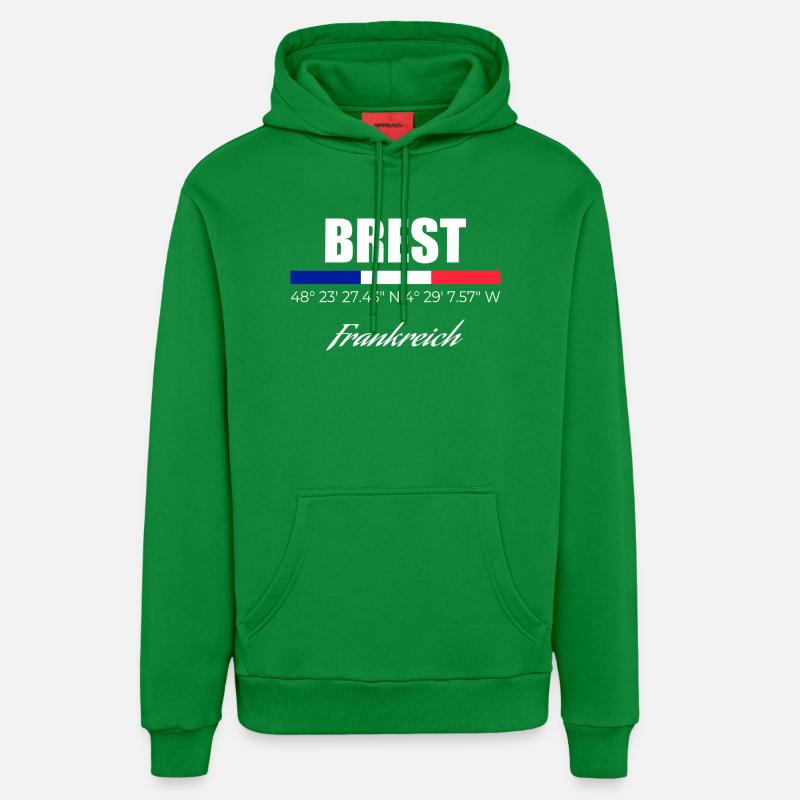 Brest - Sweat à capuche bio décontracté fabriqué en UE - City Green