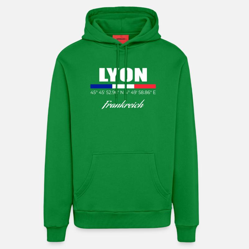 Lyon - Sweat à capuche bio décontracté fabriqué en UE - City Green