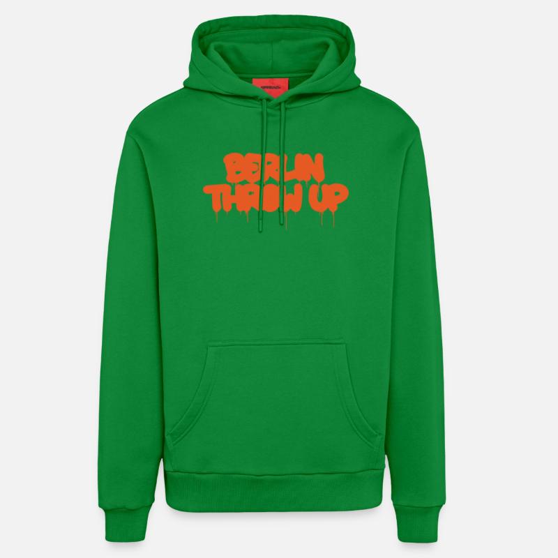 Orange Graffiti Berlin - Sweat à capuche bio décontracté fabriqué en UE - City Green