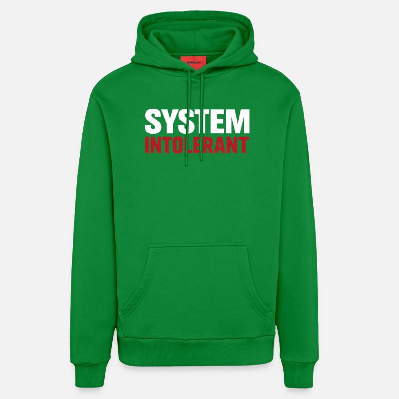 System Intolerant – Starkes Statement Design - Organic Relaxed Hoodie Made in EU - City Green