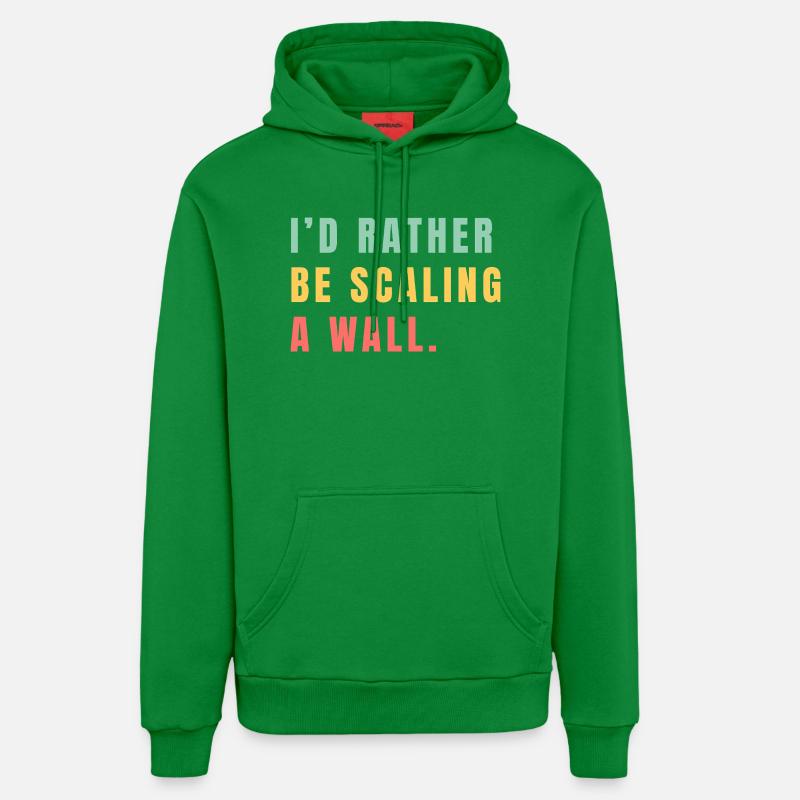 Je préférerais escalader un mur - Sweat à capuche bio décontracté fabriqué en UE - City Green