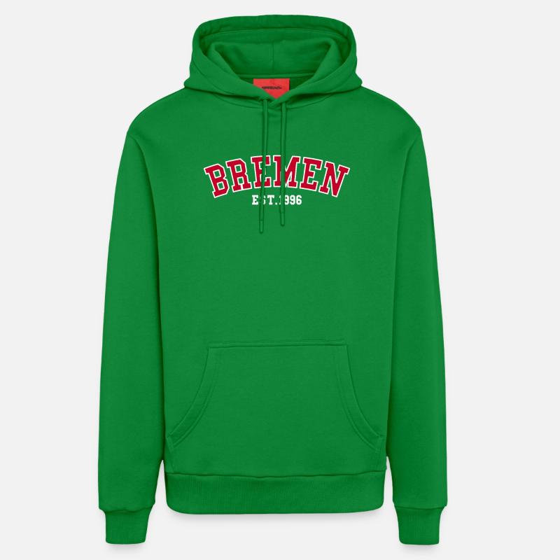 Brême Fondée en 1996 - Sweat à capuche bio décontracté fabriqué en UE - City Green