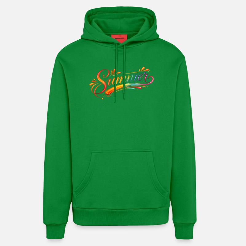 Illustration rétro en lettrage d’été - Sweat à capuche bio décontracté fabriqué en UE - City Green