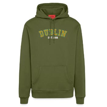 Dublin Fondé en 2006 - Sweat à capuche bio décontracté fabriqué en UE - MOSS GREEN - Devant