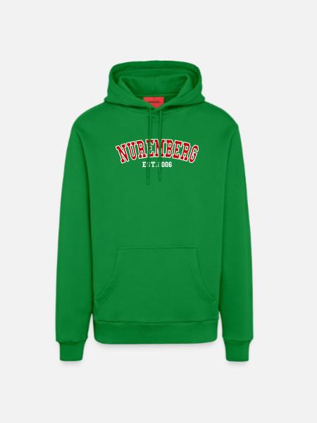 Nuremberg fondée en 2006 - Sweat à capuche bio décontracté fabriqué en UE - City Green