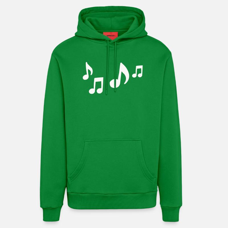 Silhouette du flux des notes - Sweat à capuche bio décontracté fabriqué en UE - City Green