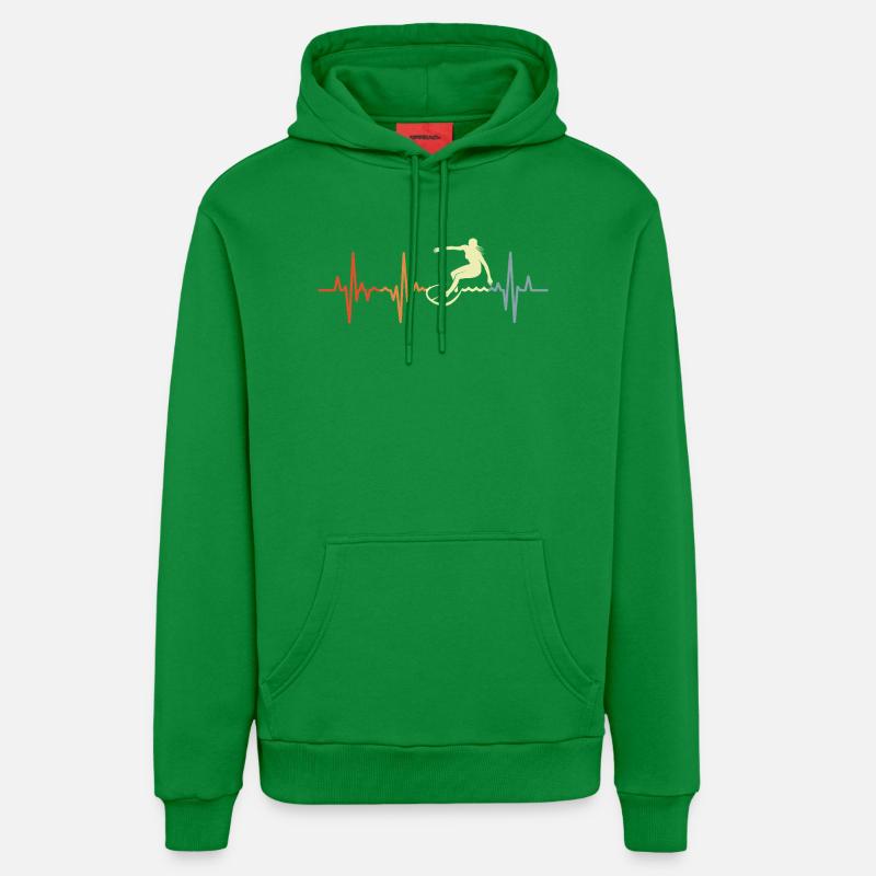 Surfer Girl Rétro Heart Palpitations - Sweat à capuche bio décontracté fabriqué en UE - City Green