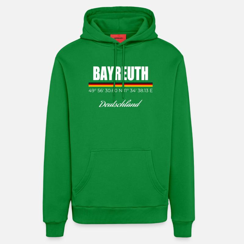 Bayreuth - Sweat à capuche bio décontracté fabriqué en UE - City Green
