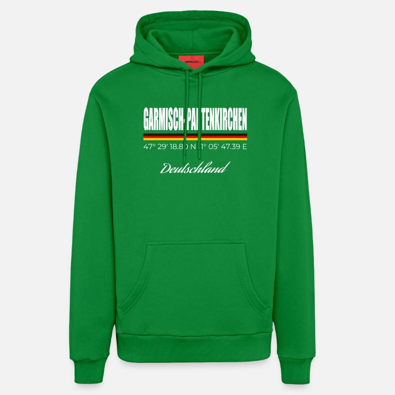 Garmisch-Partenkirchen - Sweat à capuche bio décontracté fabriqué en UE - City Green