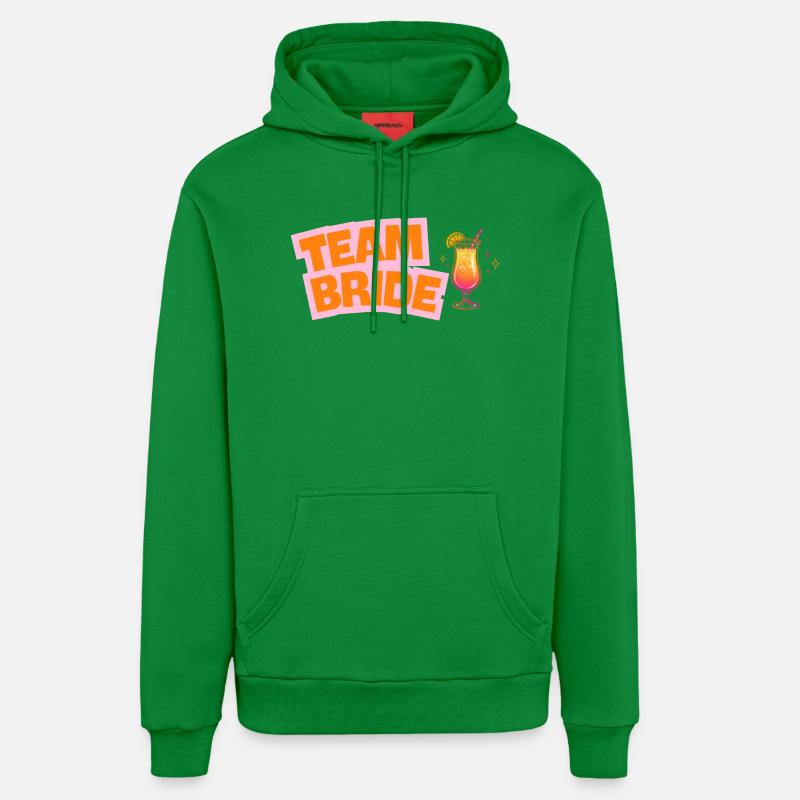 Team Bride - Cocktail - personnalisable - Sweat à capuche bio décontracté fabriqué en UE - City Green