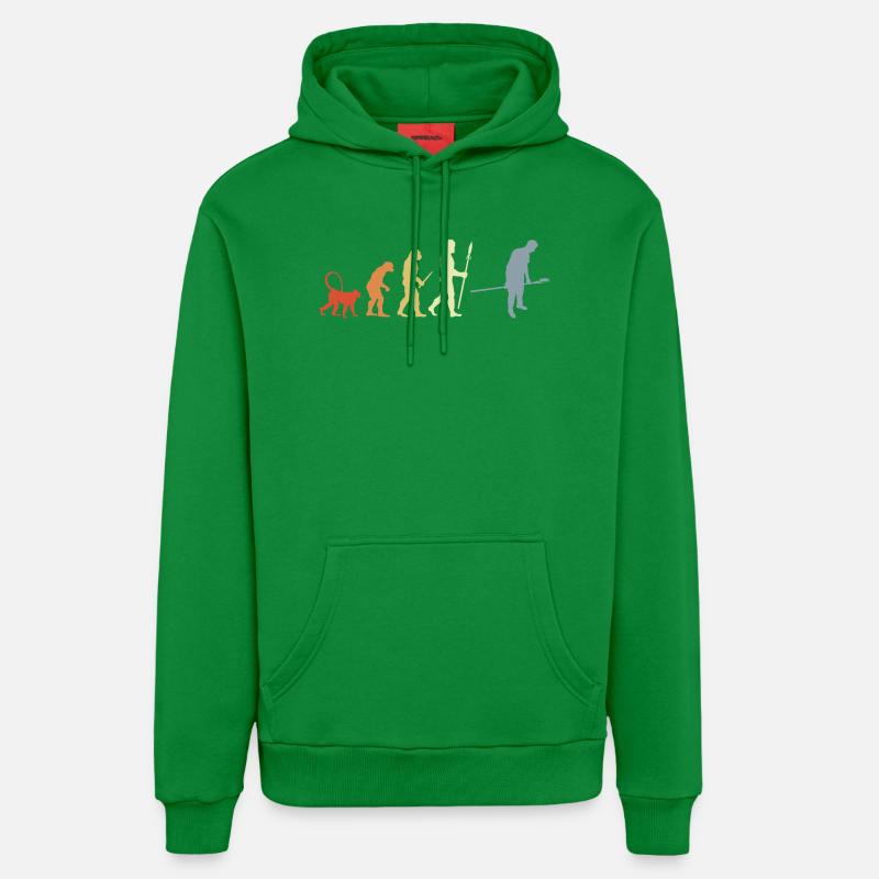 Bäcker Evolution Retro Look - Organic Relaxed Hoodie Made in EU - City Green