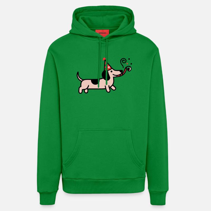 Fête Teckel Chien d’anniversaire - Sweat à capuche bio décontracté fabriqué en UE - City Green
