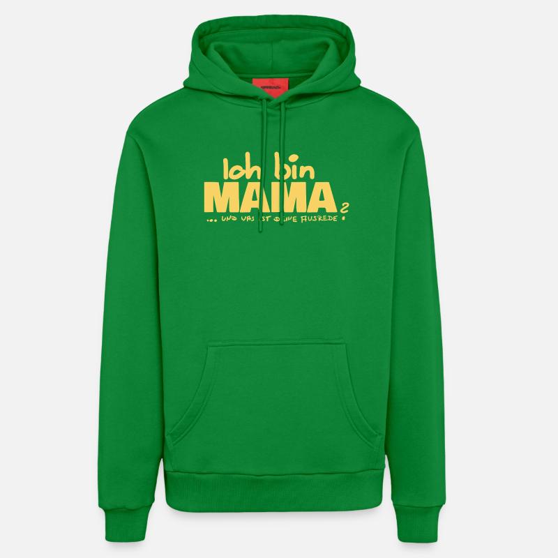 Ich bin Mama Mutterschaft Statement - Organic Relaxed Hoodie Made in EU - City Green
