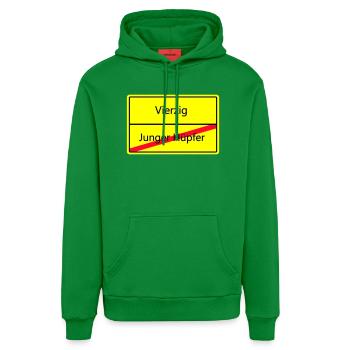 ortsschild_vierzig - Organic Relaxed Hoodie Made in EU - City Green - Vorne