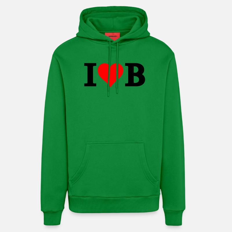 Cœur rouge pour Berlin - Sweat à capuche bio décontracté fabriqué en UE - City Green