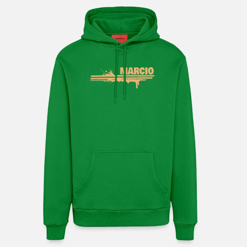 Marcio en peinture - Sweat à capuche bio décontracté fabriqué en UE - City Green