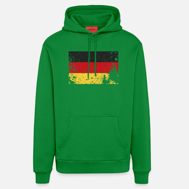 Drapeau de l’Allemagne - Sweat à capuche bio décontracté fabriqué en UE - City Green
