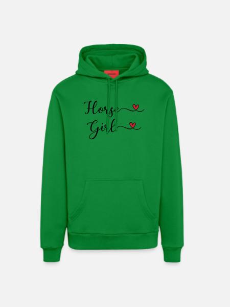 Cœur de Fille Cheval - Sweat à capuche bio décontracté fabriqué en UE - City Green